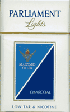 Parliament Lights (Aqua Blue) Cigarette pack